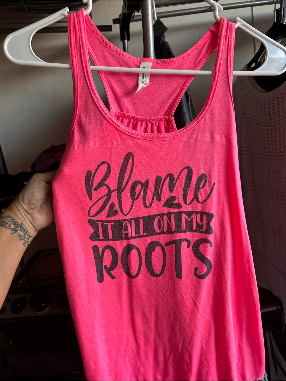 Bella Canvas Hot Pink Graphic Tank Top